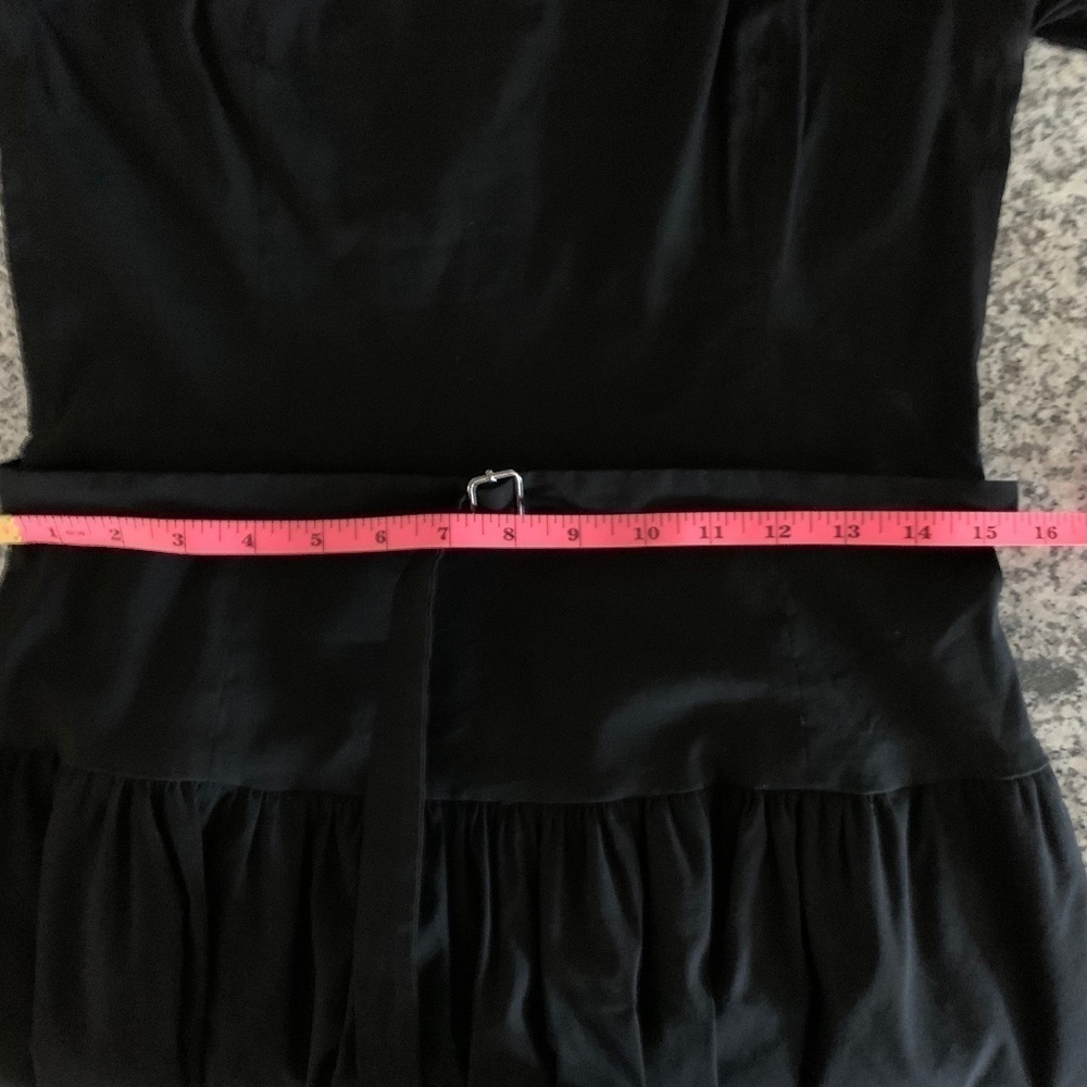 SEA New York Little Black Cocktail Dress off the Shoulder Linen/Cotton Sz 10 - Picture 15 of 16